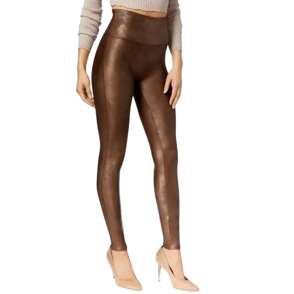 Spank Faux Leather Leggings Brown Sz 3XL